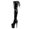Pleaser - FLAMINGO3063 Platform Overknee Boots - Pole dance shoes - Black Product image